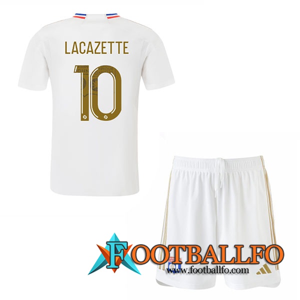 Camisetas De Futbol Lyon (LACAZETTE #10) Ninos 2023/2024 Primera