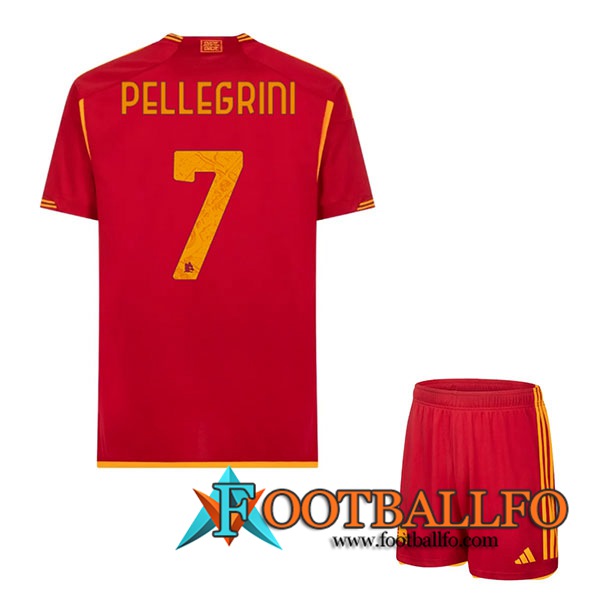 Camisetas De Futbol As Rome (PELLEGRINI #7) Ninos 2023/2024 Primera