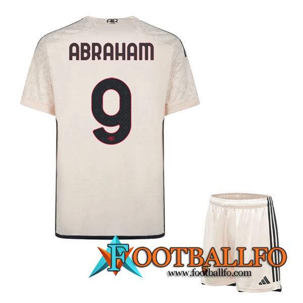 Camisetas De Futbol As Rome (ABRAHAM #9) Ninos 2023/2024 Segunda