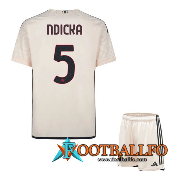 Camisetas De Futbol As Rome (NDICKA #5) Ninos 2023/2024 Segunda