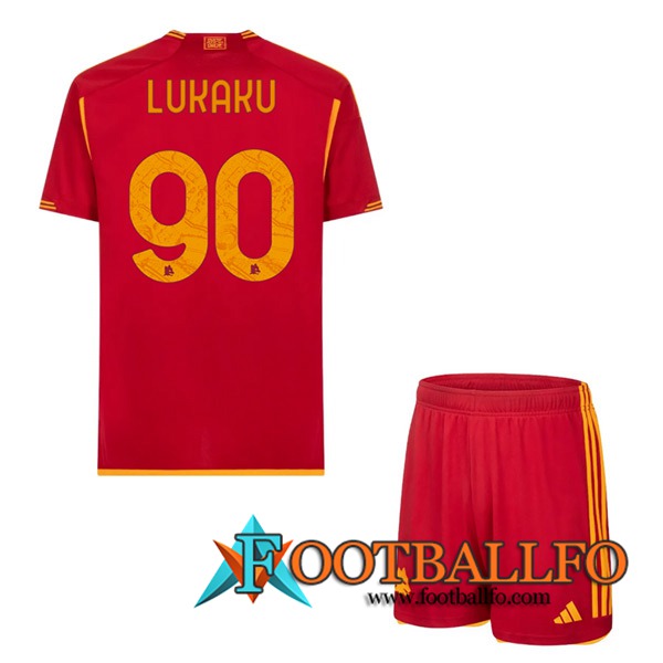 Camisetas De Futbol As Rome (LUKAKU #90) Ninos 2023/2024 Primera