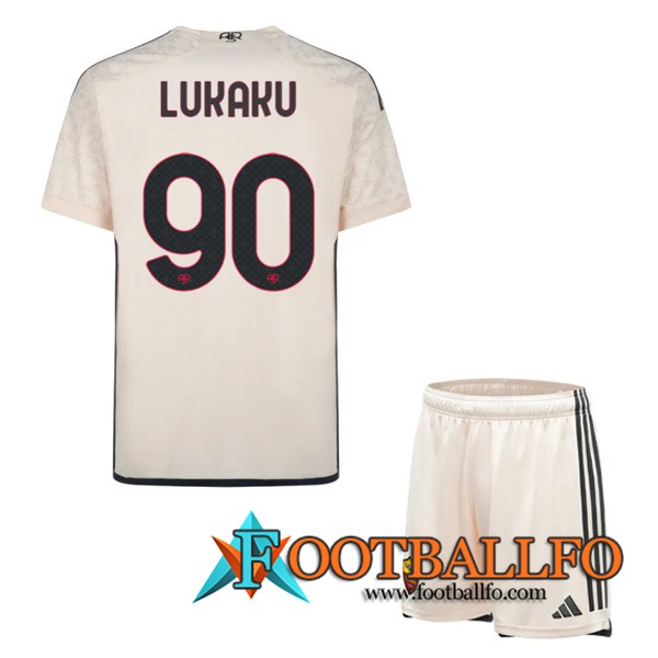 Camisetas De Futbol As Rome (LUKAKU #90) Ninos 2023/2024 Segunda