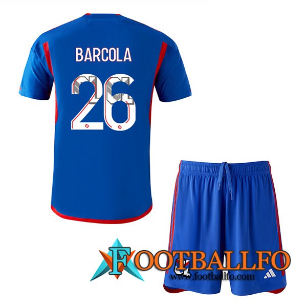 Camisetas De Futbol Lyon (BARCOLA #26) Ninos 2023/2024 Segunda