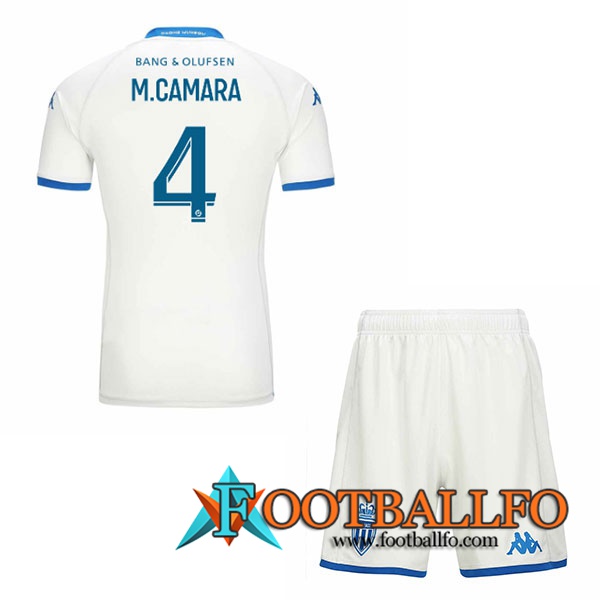 Camisetas De Futbol AS Monaco (M.CAMARA #4) Ninos 2023/2024 Tercera