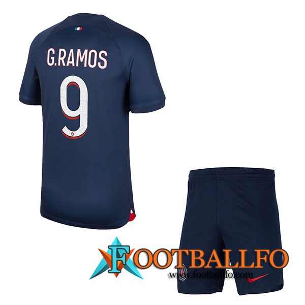Camisetas De Futbol PSG (G.RAMOS #9) Ninos 2023/2024 Primera