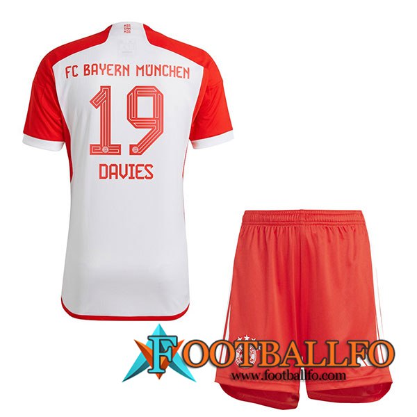 Camisetas De Futbol Bayern Munich (DAVIES #19) Ninos 2023/2024 Primera
