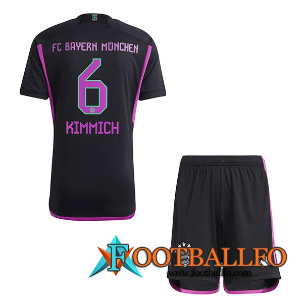 Camisetas De Futbol Bayern Munich (KIMMICH #6) Ninos 2023/2024 Segunda