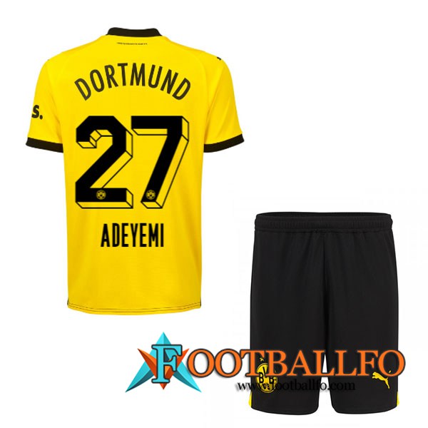 Camisetas De Futbol Dortmund BVB (ADEYEMI #27) Ninos 2023/2024 Primera