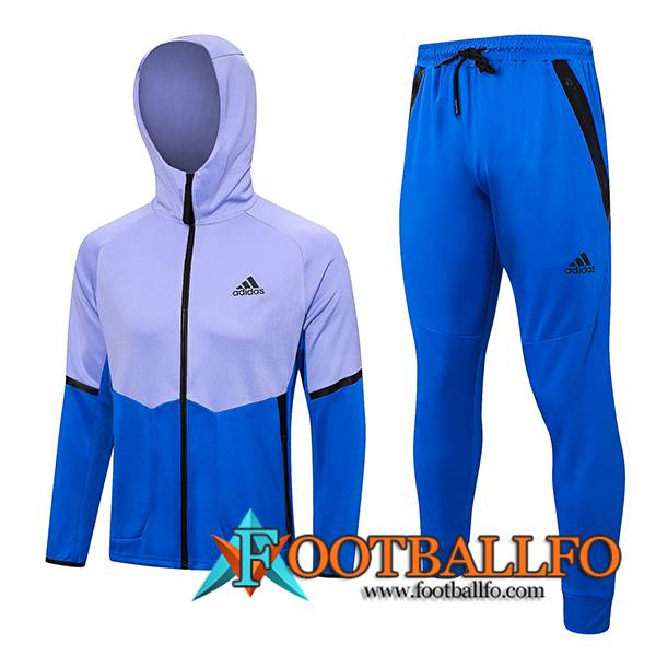 Chaqueta Con Capucha Chandal Rompevientos Chaqueta Adidas Azul/Violeta 2023/2024