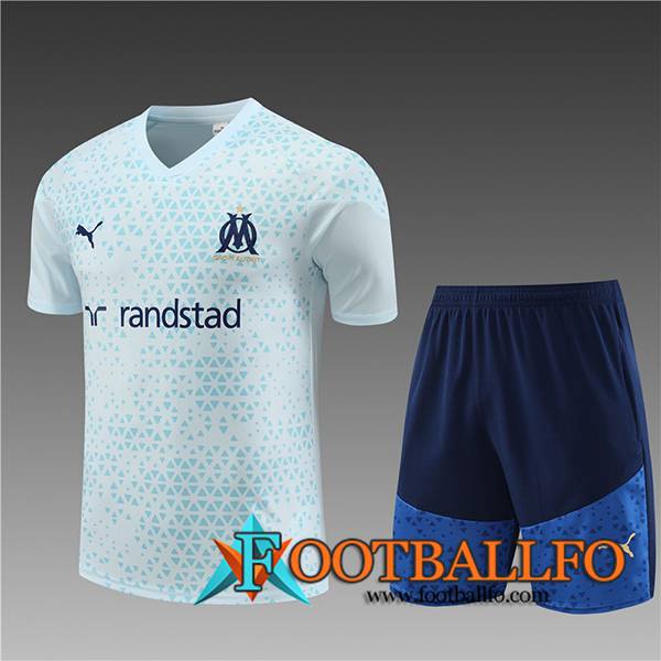 Training T-Shirts + Cortos Marsella Nino Azul Claro 2023/2024