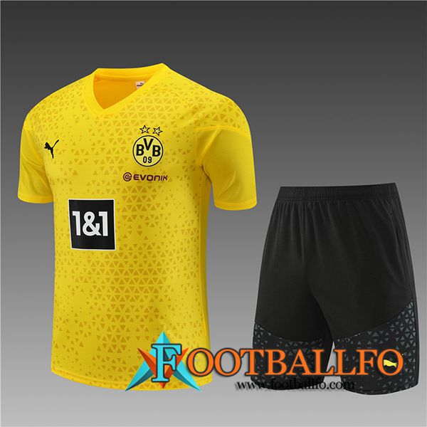 Training T-Shirts + Cortos Dortmund Nino Amarillo 2023/2024