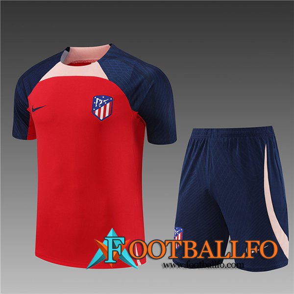 Training T-Shirts + Cortos Atletico Madrid Nino Rojo 2023/2024