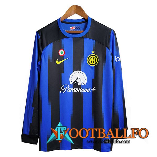 Camisetas De Futbol Inter Milan Manga Larga Primera 2023/2024