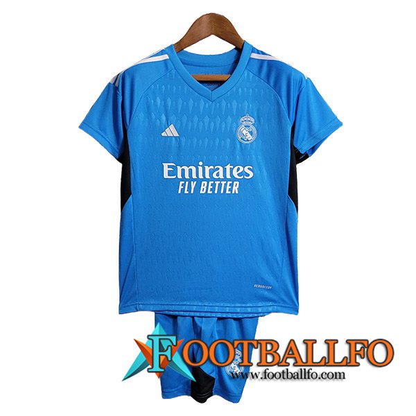 Camisetas De Futbol Real Madrid Nino Portero Azul 2023/2024