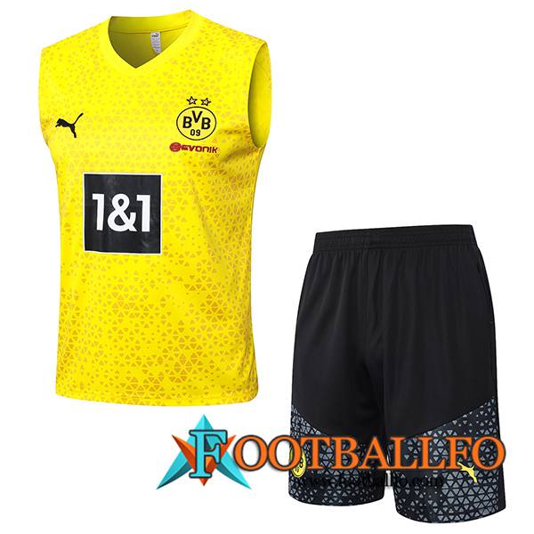 Camiseta Entrenamiento sin mangas + Cortos Dortmund Amarillo 2023/2024
