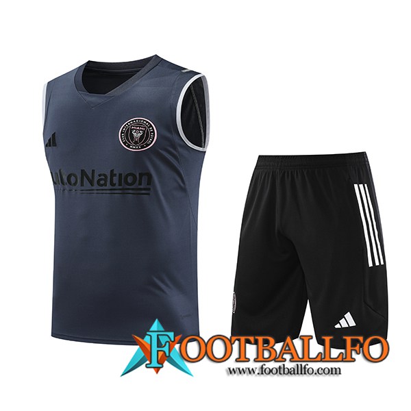 Camiseta Entrenamiento sin mangas + Cortos Inter Miami CF Gris 2023/2024 -02