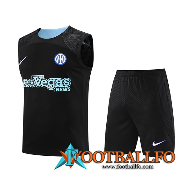 Camiseta Entrenamiento sin mangas + Cortos Inter Milan Negro 2023/2024 -02