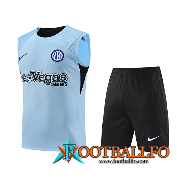Camiseta Entrenamiento sin mangas + Cortos Inter Milan Azul Claro 2023/2024 -02