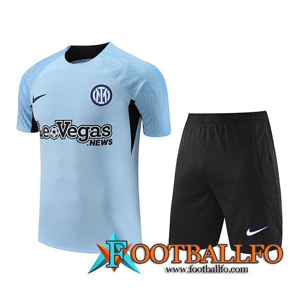 Camiseta Entrenamiento + Cortos Inter Milan Azul Claro 2023/2024 -02