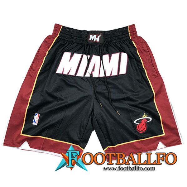 Cortos NBA Miami Heat 2023/24 Negro/Rojo -02