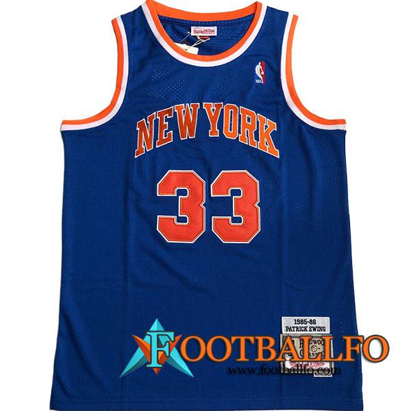 Camisetas De Futbol New York Knicks (EWING #33) 2023/24 Azul