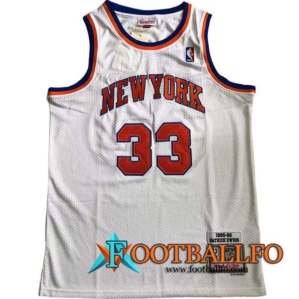Camisetas De Futbol New York Knicks (EWING #33) 2023/24 Blanco