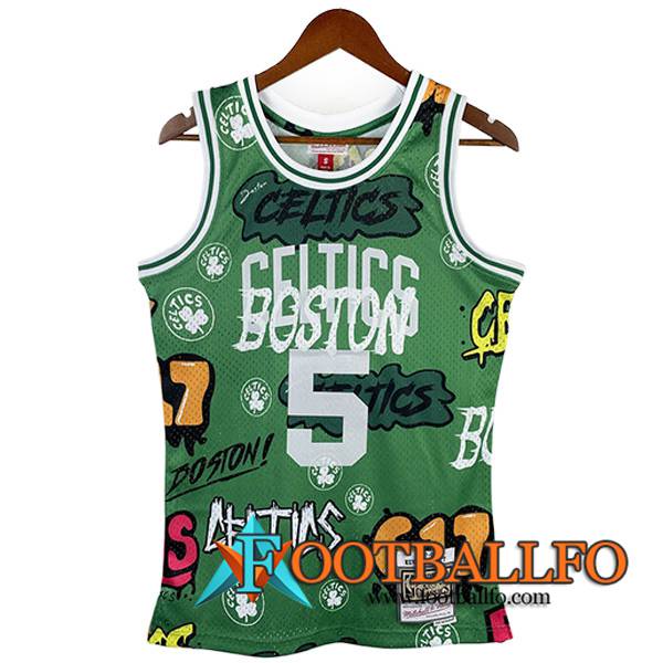 Camisetas De Futbol Boston Celtics (GARNETT #5) 2023/24 Verde -03