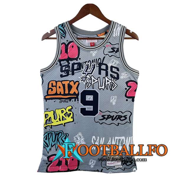 Camisetas De Futbol San Antonio Spurs (PARKER #9) 2023/24 Gris