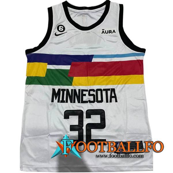 Camisetas De Futbol Minnesota Timberwolves (TOWNS #32) 2023/24 Blanco