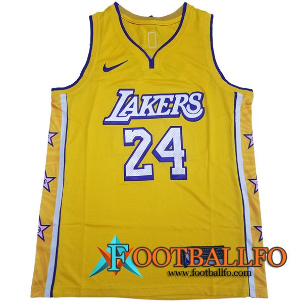 Camisetas De Futbol Los Angeles Lakers (BRYANT #24) 2023/24 Amarillo -03