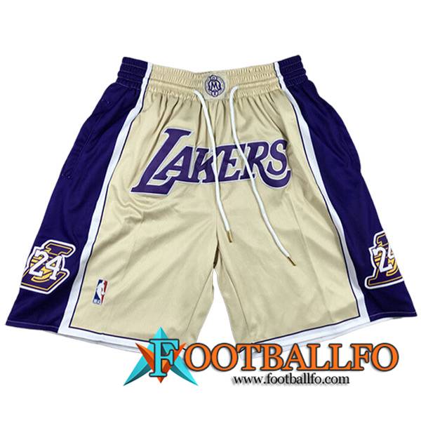 Cortos NBA Los Angeles Lakers 2023/24 Amarillo/Azul -02
