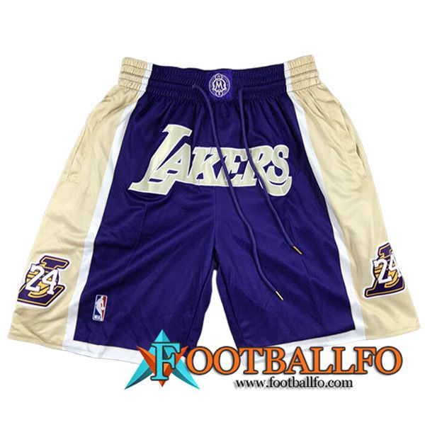 Cortos NBA Los Angeles Lakers 2023/24 Amarillo/Azul -03