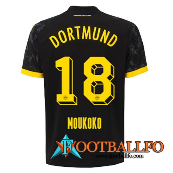 Camisetas De Futbol Dortmund BVB (MOUKOKO #18) 2023/2024 Segunda
