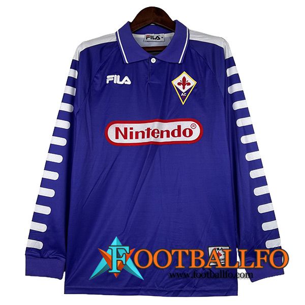 Camisetas De Futbol ACF Fiorentina Retro Manga Largas Primera 1998/1999