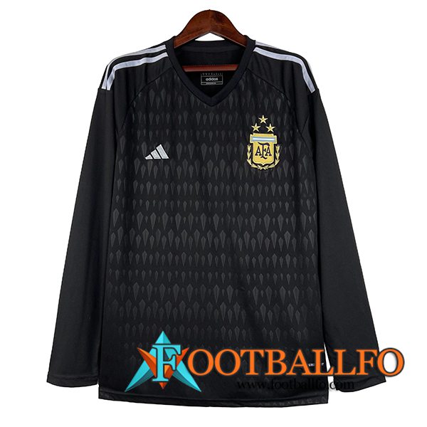 Camiseta Equipo Nacional Argentina Manga Larga Portero Negro 2023/2024