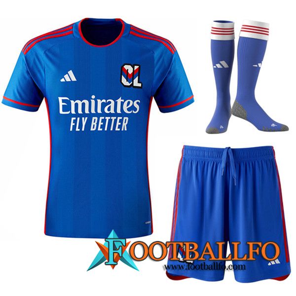 Camisetas Futbol lyon Segunda (Cortos + Calcetines) 2023/2024