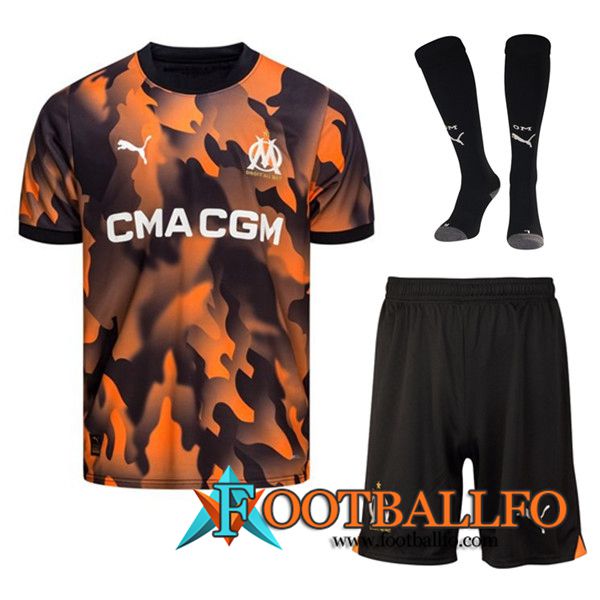 Camisetas Futbol Marsella Tercera (Cortos + Calcetines) 2023/2024