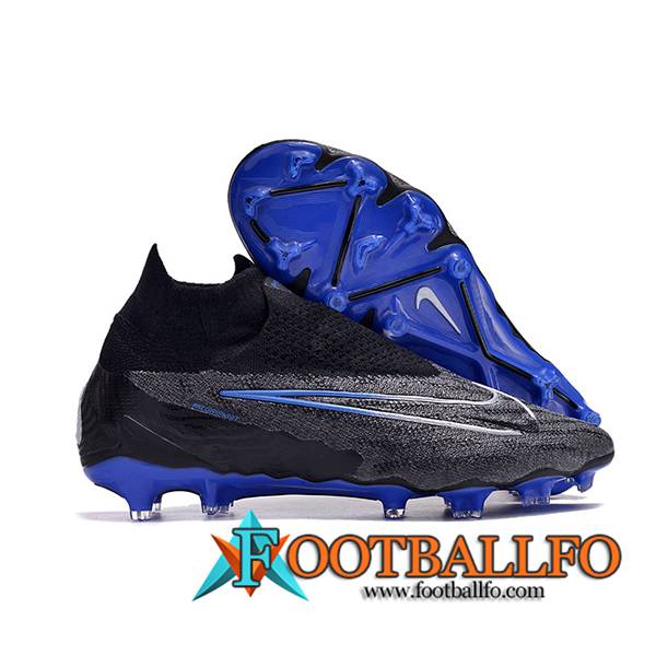 Nike Botas De Fútbol Phantom GX Elite DF Link FG Negro/Azul -02