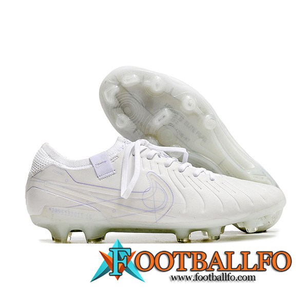 Nike Botas De Fútbol Tiempo Legend X Elite FG Blanco -03