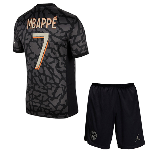 Camisetas De Futbol PSG (MBAPPÉ #7) Ninoss 2023/2024 Tercera