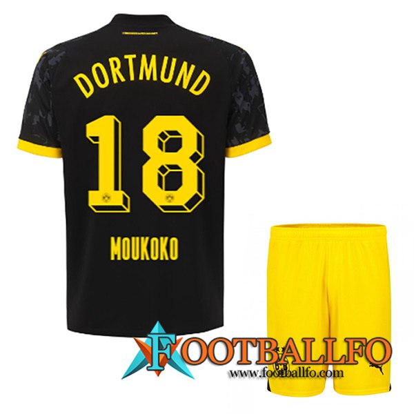 Camisetas De Futbol Dortmund BVB (MOUKOKO #18) Ninoss 2023/2024 Segunda