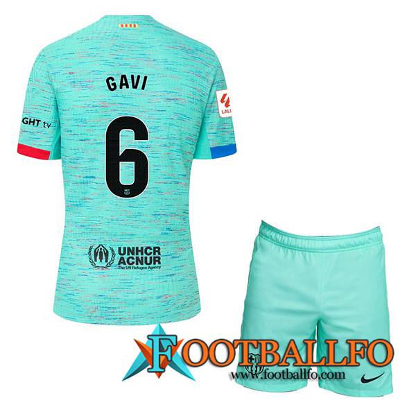 Camisetas De Futbol Barcelona (GAVI #6) Ninoss 2023/2024 Tercera