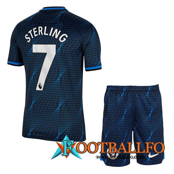 Camisetas De Futbol Chelsea (STERLING #7) Ninoss 2023/2024 Segunda