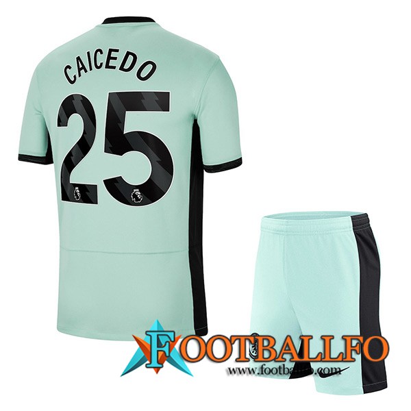 Camisetas De Futbol Chelsea (CAICEDO #25) Ninoss 2023/2024 Tercera
