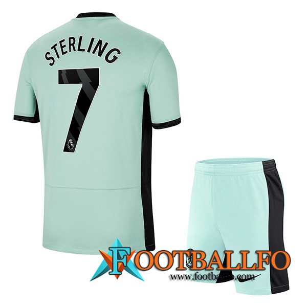 Camisetas De Futbol Chelsea (STERLING #7) Ninoss 2023/2024 Tercera