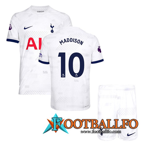 Camisetas De Futbol Tottenham Hotspur (MADDISON #10) Ninoss 2023/2024 Primera