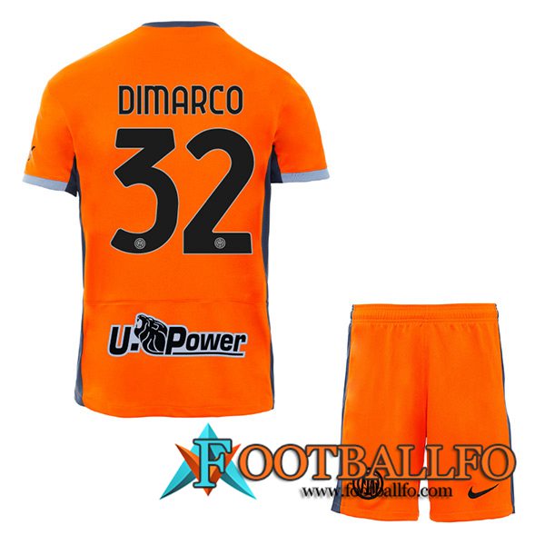 Camisetas De Futbol Inter Milan (DIMARCO #32) Ninoss 2023/2024 Tercera