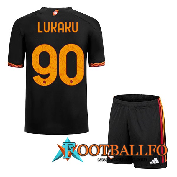 Camisetas De Futbol AS Roma (LUKAKU #90) Ninoss 2023/2024 Tercera