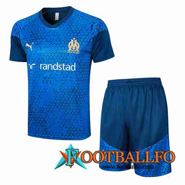 Camiseta Entrenamiento + Cortos Marsella Azul 2023/2024 -02