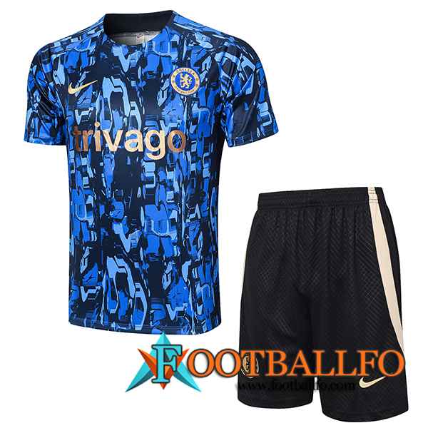 Camiseta Entrenamiento + Cortos FC Chelsea Gris 2023/2024